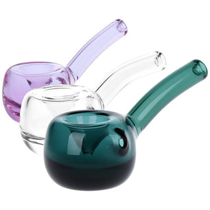 Elegant Bent Hammer Glass Hand Pipe - 4