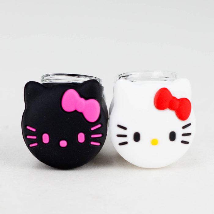 4" Kitty Design Silicon and Glass pipe