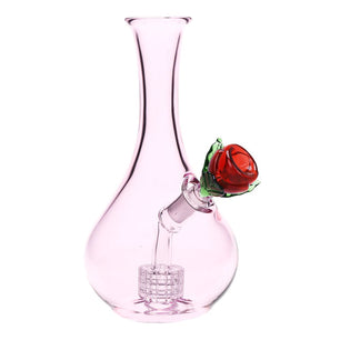 Rose in Vase Glass Water Pipe - 7