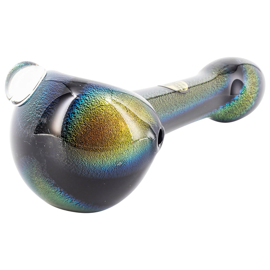 LA Pipes Full Dichro Spoon with Clear Marbles