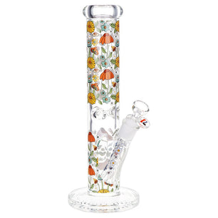 Pulsar Design Series Straight Tube Glass Water Pipe - Flower Vision / 12