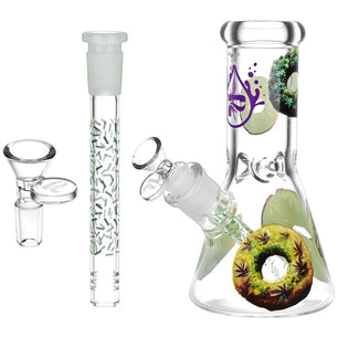 Pulsar Forbidden Donuts Design Series Glass Beaker Water Pipe - 7.75