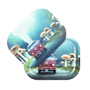 Pulsar Mini Metal Rolling Tray w/ Lid - Camper Van Shroom Trip / 7