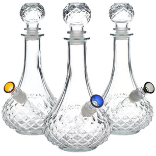 Vintage Decanter Style Glass Bong w/ Cap - 8.25