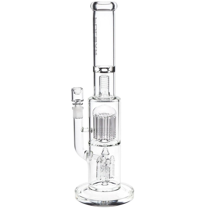 Pulsar Double Chamber Rocket Perc Chugger Glass Water Pipe - 15.25" / 14mm F