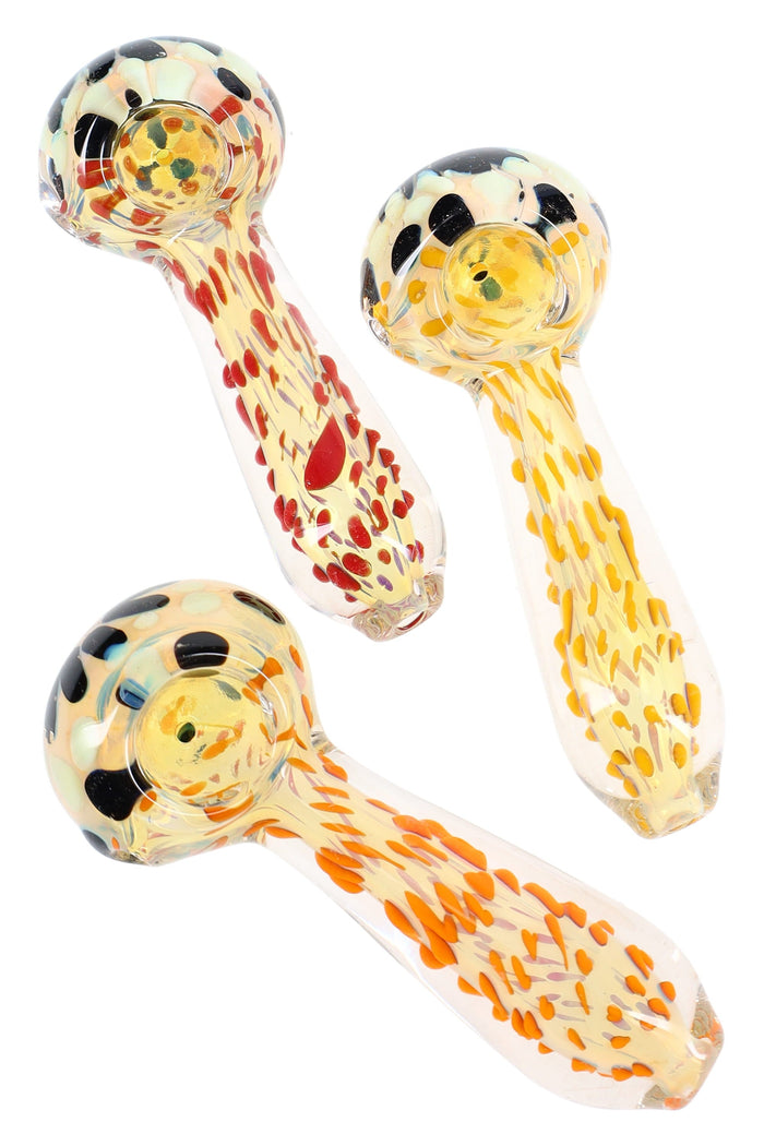 4″ Color-Changing Neon Dot Spoon Pipe