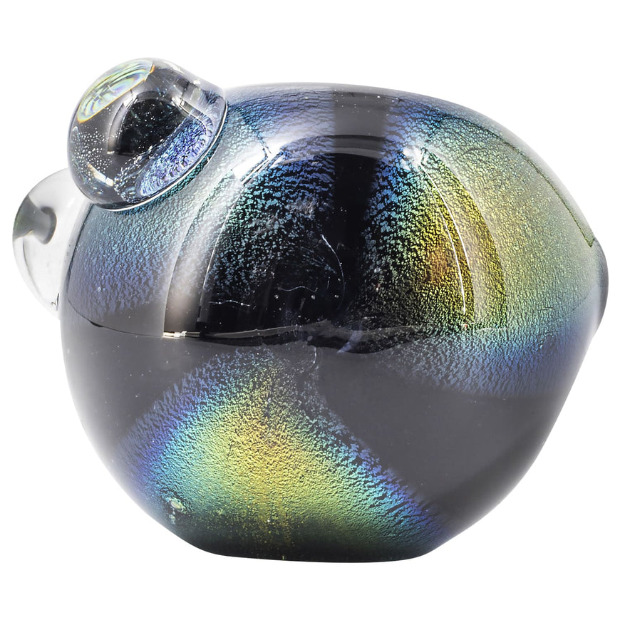 LA Pipes Full Dichro Spoon with Clear Marbles