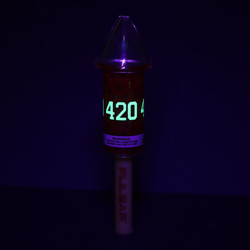 Pulsar Bottle Rocket Glass Joint & Cone Holder - 6.5"