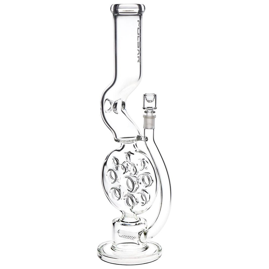 Pulsar Swiss Perc Kink Neck Glass Water Pipe - 18" / 14mm F