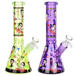 Betsy Beep Neon Beaker Glass Water Pipe - 10