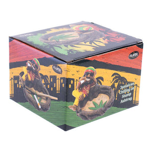 JAMAICAN CHILLING ON STUMP ASHTRAY