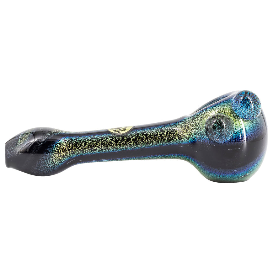 LA Pipes Full Dichro Spoon with Clear Marbles