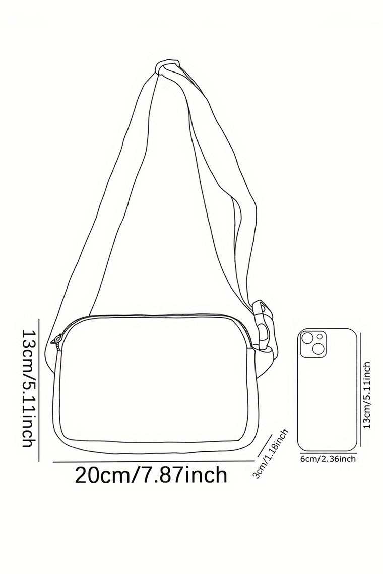 Dark Grey Leopard Heart Printed Canvas Crossbody Bag