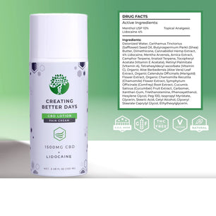 Relief Cream CBD Lotion 1500 MG with Lidocaine
