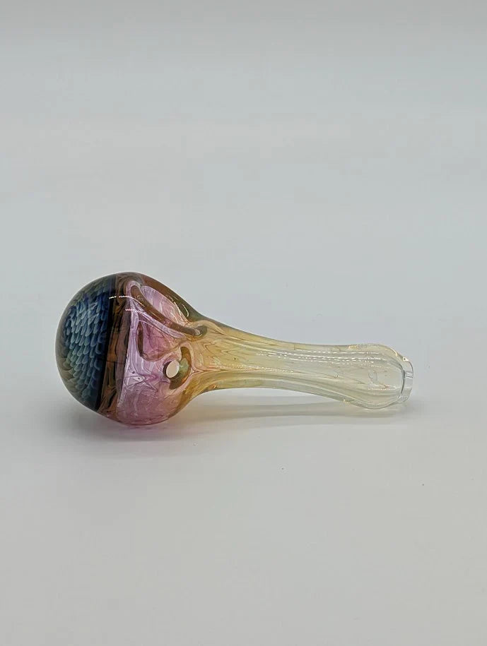 Gold Fumed with a swirl Window Heady Pipe