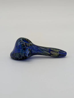 Gold Fume/blue/green flower pattern Heady Pipe