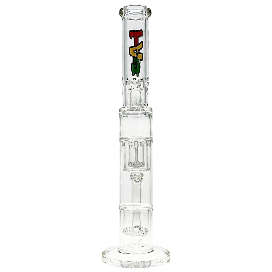 TAG 19” Double Interior Showerhead Perc Bong