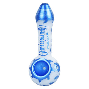 Grateful Dead x Pulsar Blue Sky Dancing Skellies Glass Spoon Pipe - 4.75