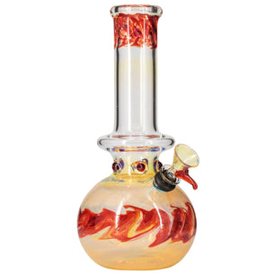 LA Pipes Time Traveler Silver Fumed Pull-Stem Bubble Bong 8