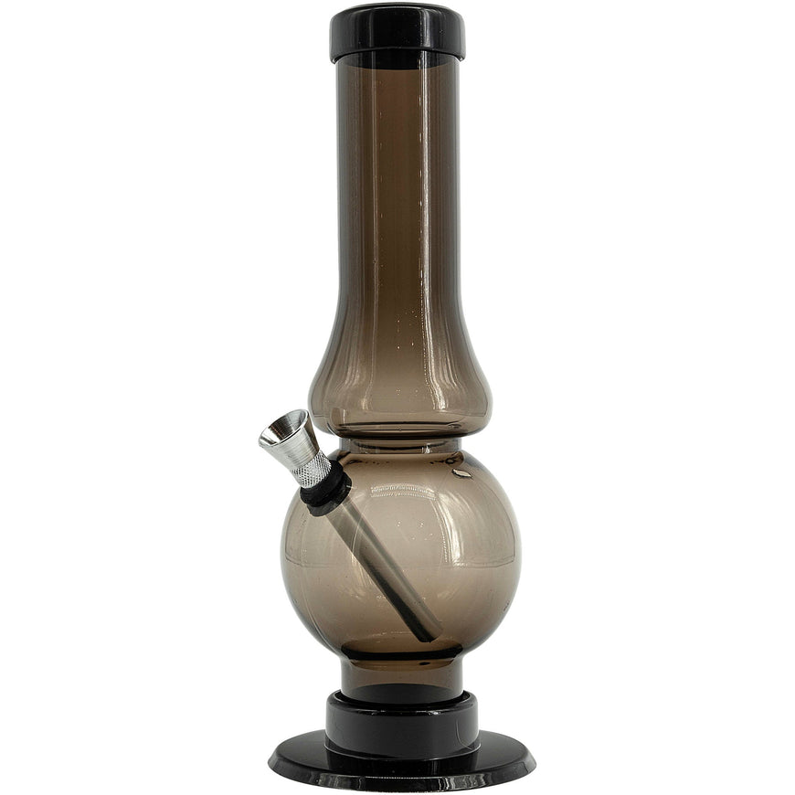 JM Enterprises  6-9" Acrylic Straight Tube Bubble Flare Bong - Multiple Colors