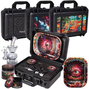 Pulsar Bent Neck Water Pipe Smoker's Hard Case Travel Set | 5.75