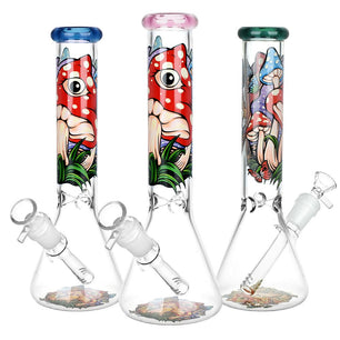 Eye Of The Shroom Beaker Glass Water Pipe - 10
