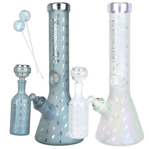 Grateful Dead x Pulsar Bolts And Skellies Glass Beaker Water Pipe Set | 13.75