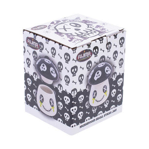 MUSHROOM SKULL STASH JAR