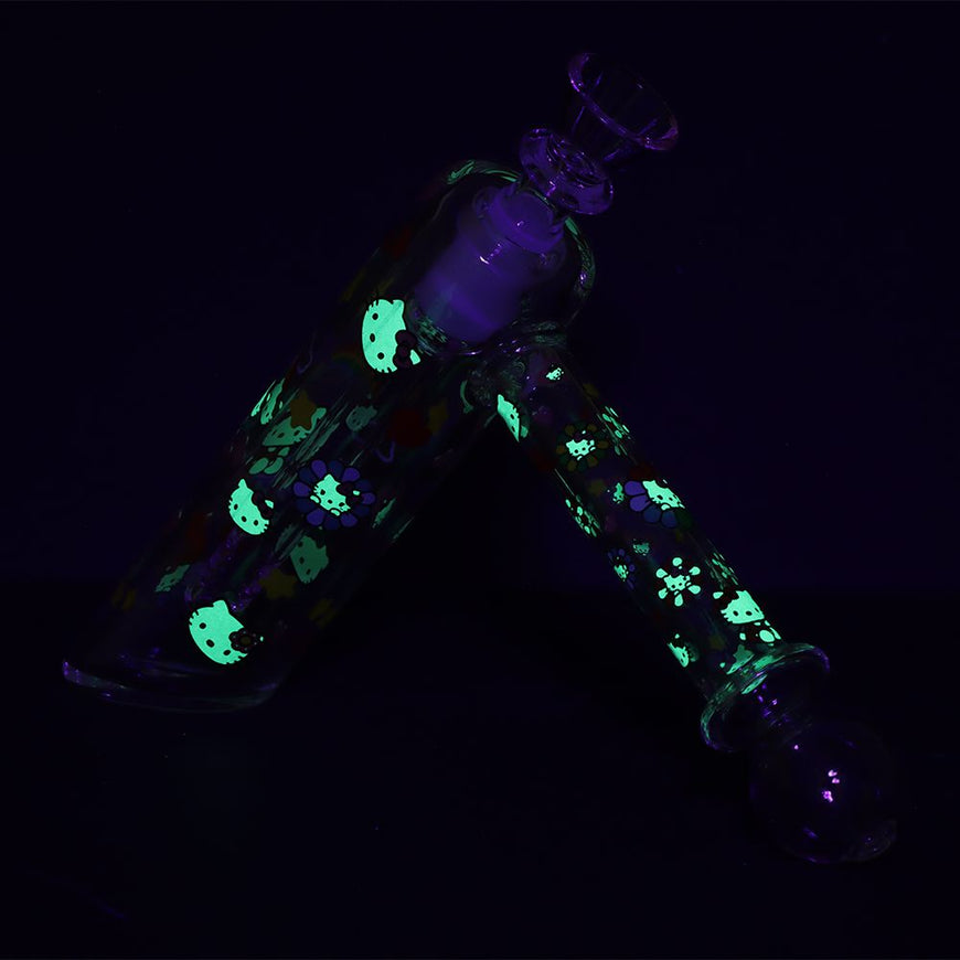 Happy Feels Kitty Glass Bubbler - 6" / 14mm F