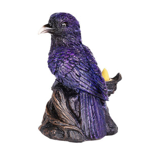 Quoth the Raven Back Flow Polyresin Incense Burner - 6.75