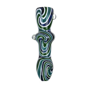 Hypnotist Triplets Wig Wag Swirls Glass Chillum - 4