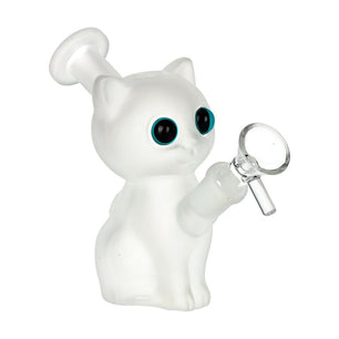 2PC SET - SeshGear Mesmorizing Kitty Glass Water Pipe  - 4.75" / 14mm F / Assorted Colors